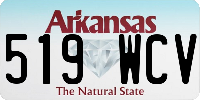 AR license plate 519WCV