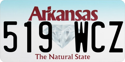 AR license plate 519WCZ
