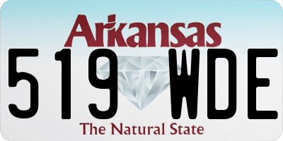 AR license plate 519WDE