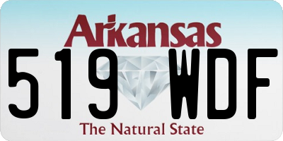 AR license plate 519WDF