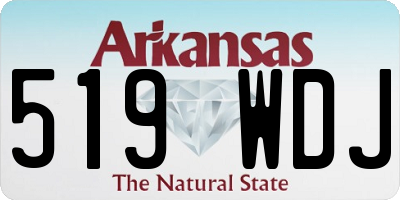 AR license plate 519WDJ