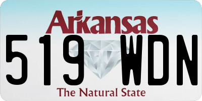 AR license plate 519WDN
