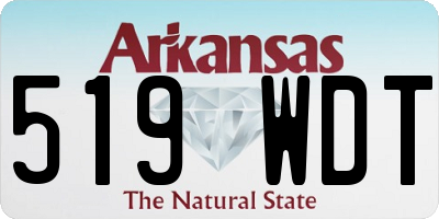 AR license plate 519WDT