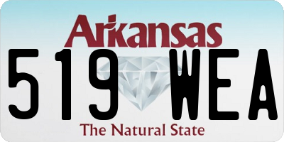 AR license plate 519WEA