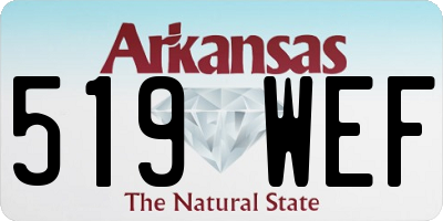 AR license plate 519WEF