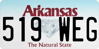 AR license plate 519WEG