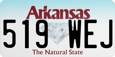 AR license plate 519WEJ