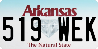 AR license plate 519WEK