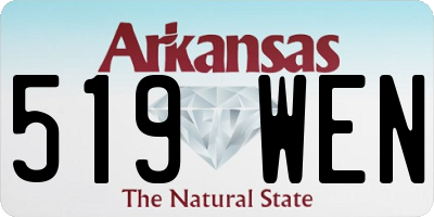 AR license plate 519WEN