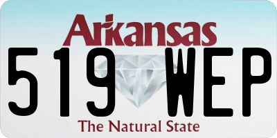 AR license plate 519WEP