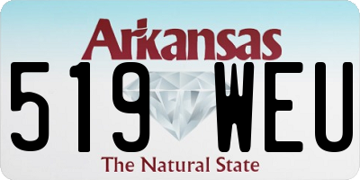 AR license plate 519WEU