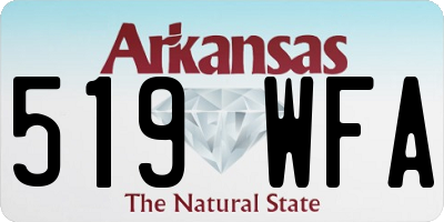 AR license plate 519WFA