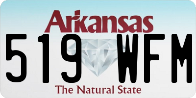 AR license plate 519WFM