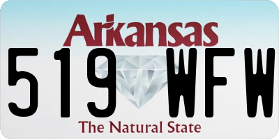 AR license plate 519WFW