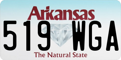 AR license plate 519WGA