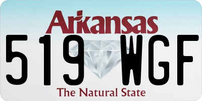 AR license plate 519WGF