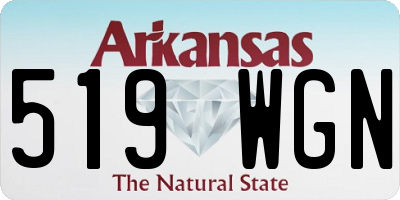 AR license plate 519WGN