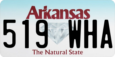 AR license plate 519WHA