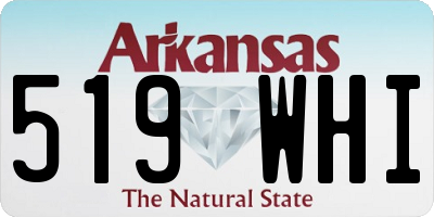 AR license plate 519WHI