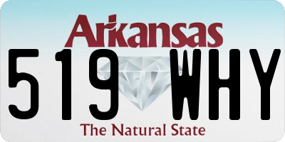 AR license plate 519WHY