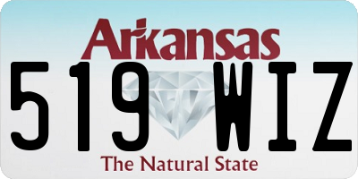 AR license plate 519WIZ