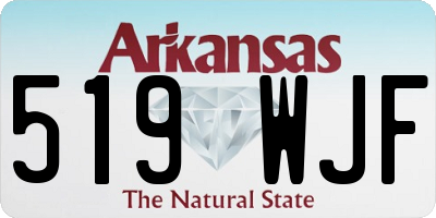AR license plate 519WJF
