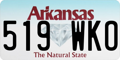 AR license plate 519WKO