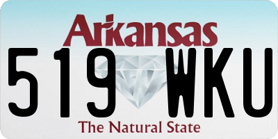 AR license plate 519WKU