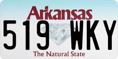 AR license plate 519WKY