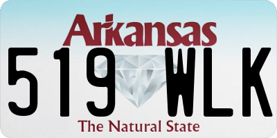 AR license plate 519WLK