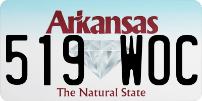 AR license plate 519WOC