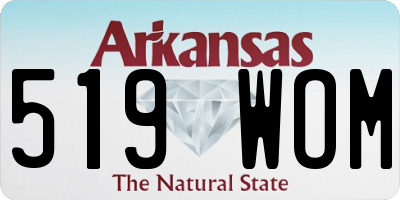 AR license plate 519WOM