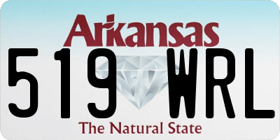 AR license plate 519WRL