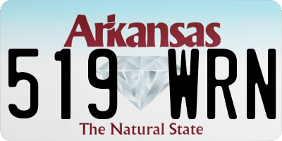 AR license plate 519WRN