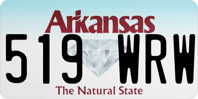 AR license plate 519WRW