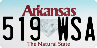 AR license plate 519WSA