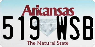 AR license plate 519WSB