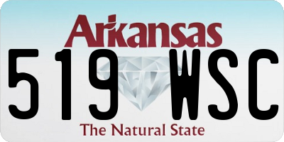 AR license plate 519WSC