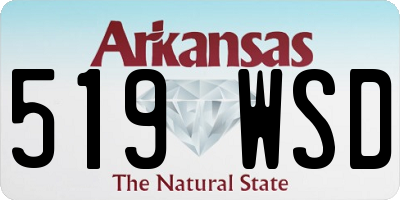 AR license plate 519WSD