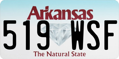 AR license plate 519WSF