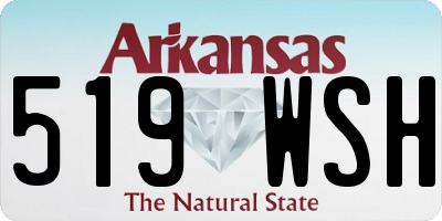 AR license plate 519WSH