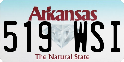 AR license plate 519WSI