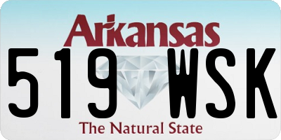 AR license plate 519WSK
