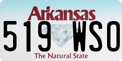 AR license plate 519WSO
