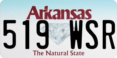 AR license plate 519WSR