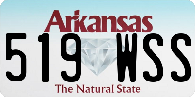 AR license plate 519WSS