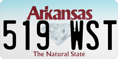 AR license plate 519WST