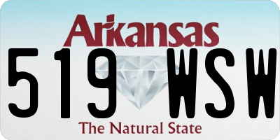 AR license plate 519WSW