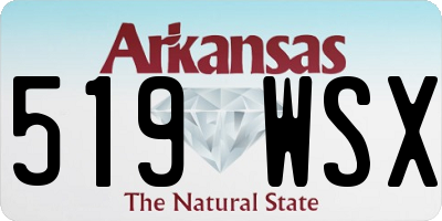 AR license plate 519WSX