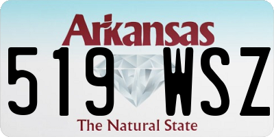 AR license plate 519WSZ